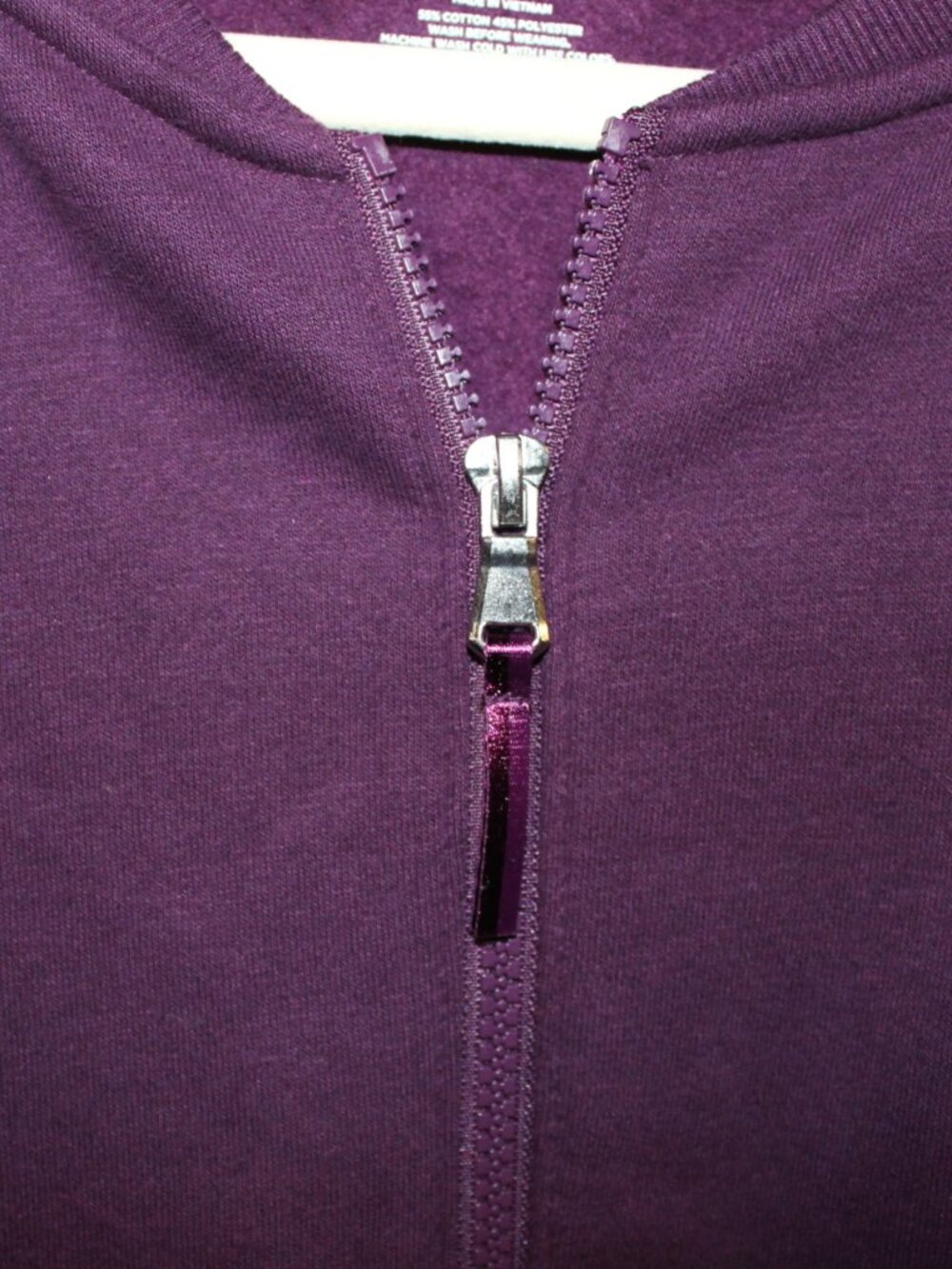 NWT Tek Gear Bomber style zip front sweatshirt Nicely Made women's 4X Purple - Picture 3 of 6